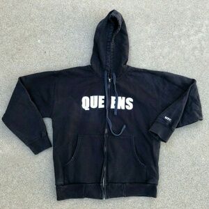 Play Smart QUEENS Spell Out Full Zip Hood Jacket M​​​​​​